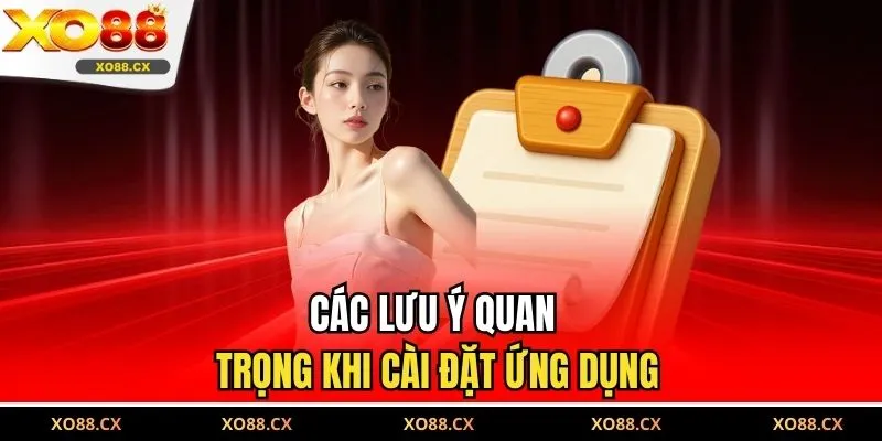 Các lưu ý quan trọng khi cài đặt ứng dụng